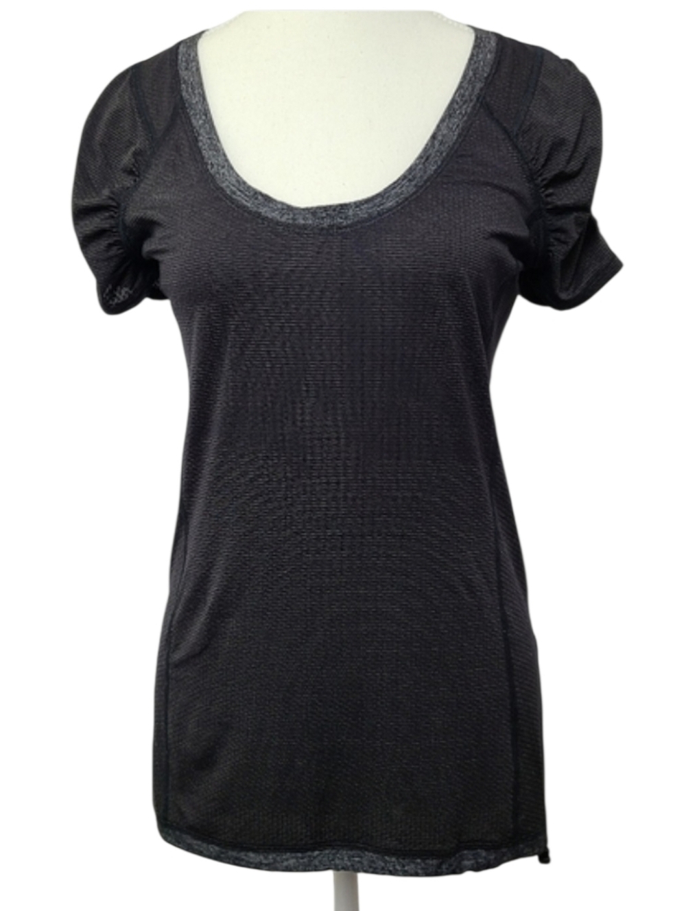 Lululemon Presta Women’s Gray Jersey Short Sleeve Shirt Sz 4 Athletic Casual Tee